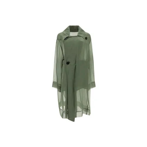 RICK OWENS Coats Women's Green