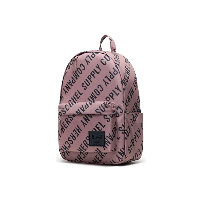 Herschel Polyester Backpack Large Size Unisex All Over Logo Pink-1