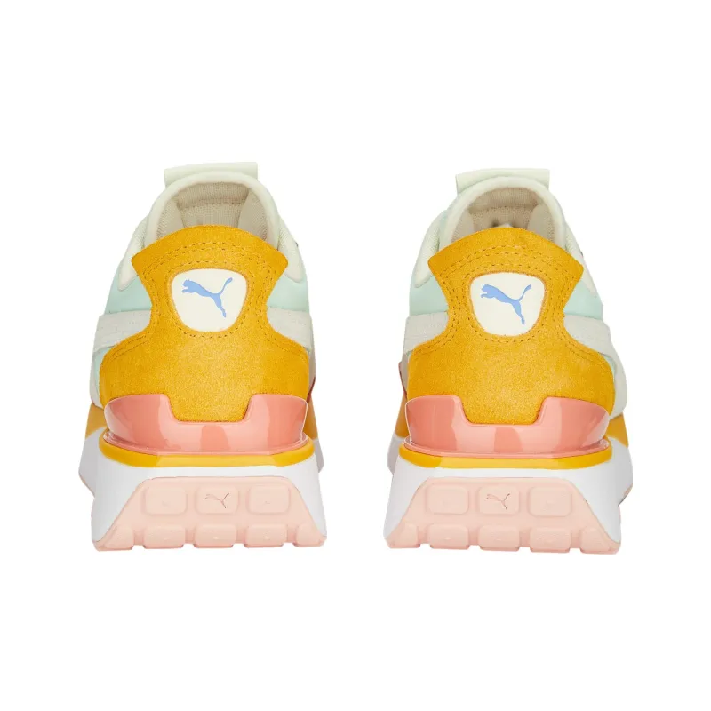 PUMA Cruise Rider Trainer Anti-Slip Wear-Resistant Low-Top Sports Casual Shoes Women's Pink Yellow Blue-4