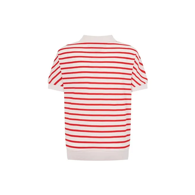 Tommy Hilfiger Polo Shirts Women's Red And White Stripes-1