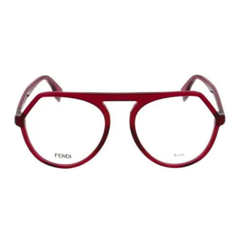 FENDI Eyeglass Frames Unisex Red