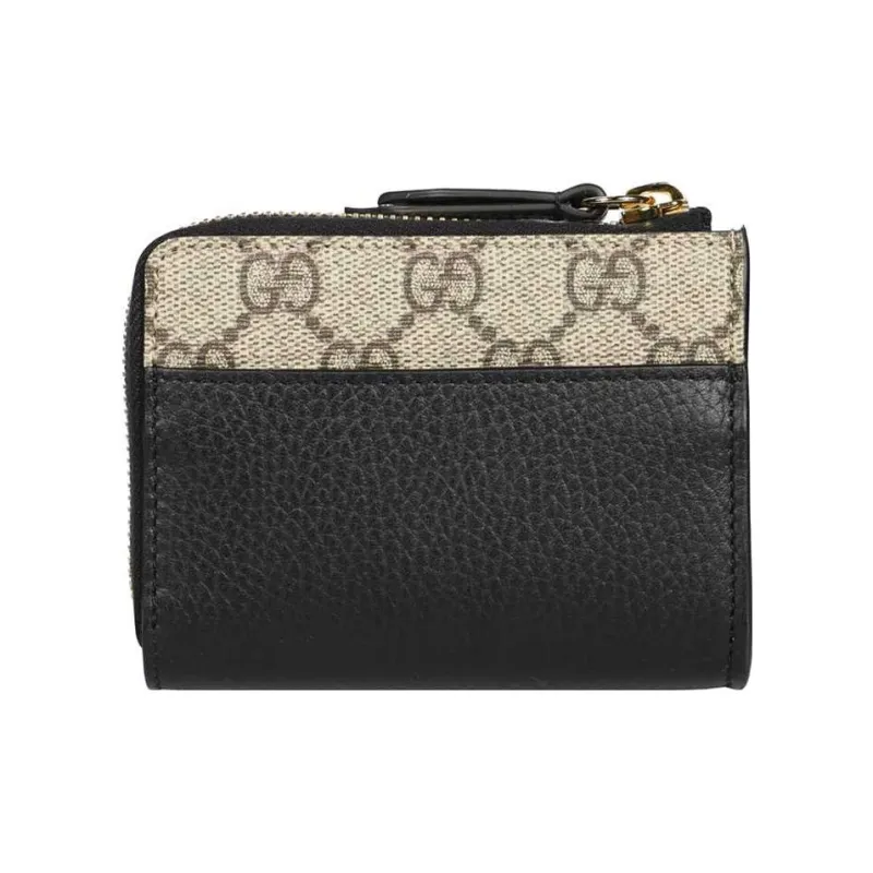GUCCI Marmont Cow Leather Wallet Mini Women's Black-1