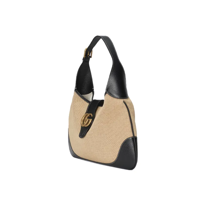 GUCCI Aphrodite Canvas With Leather Canvas Bag Handbag Shoulder Bag Medium Size Women's Beige/Black-2