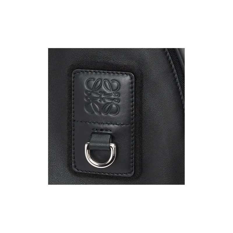 LOEWE Jacquard With Calfskin Backpack Regular Men's Black-5