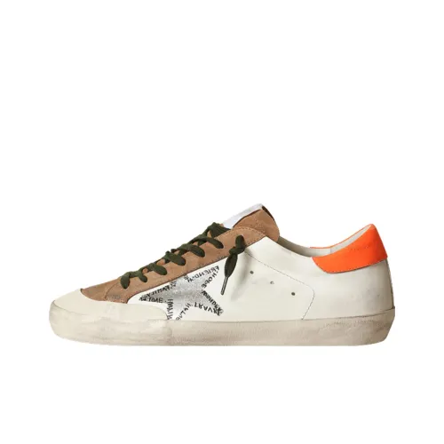 Golden Goose Super-Star Skateboard Shoes Men Low-Top White/Orange