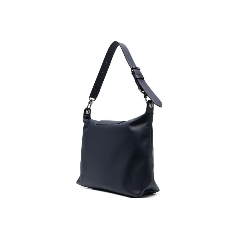 LONGCHAMP Le Pliage Xtra Cow Leather Crescent Underarm Handbag, Shoulder Bag Women's Marine Blue-1