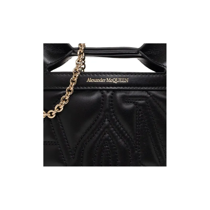 Alexander McQueen Calfskin Portable Crossbody Bag Shoulder Bag Regular Women's Black-3