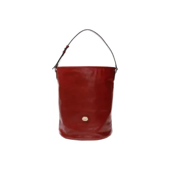 GUCCI Calfskin Hobo Bag Handbag Shoulder Bag Unisex Red