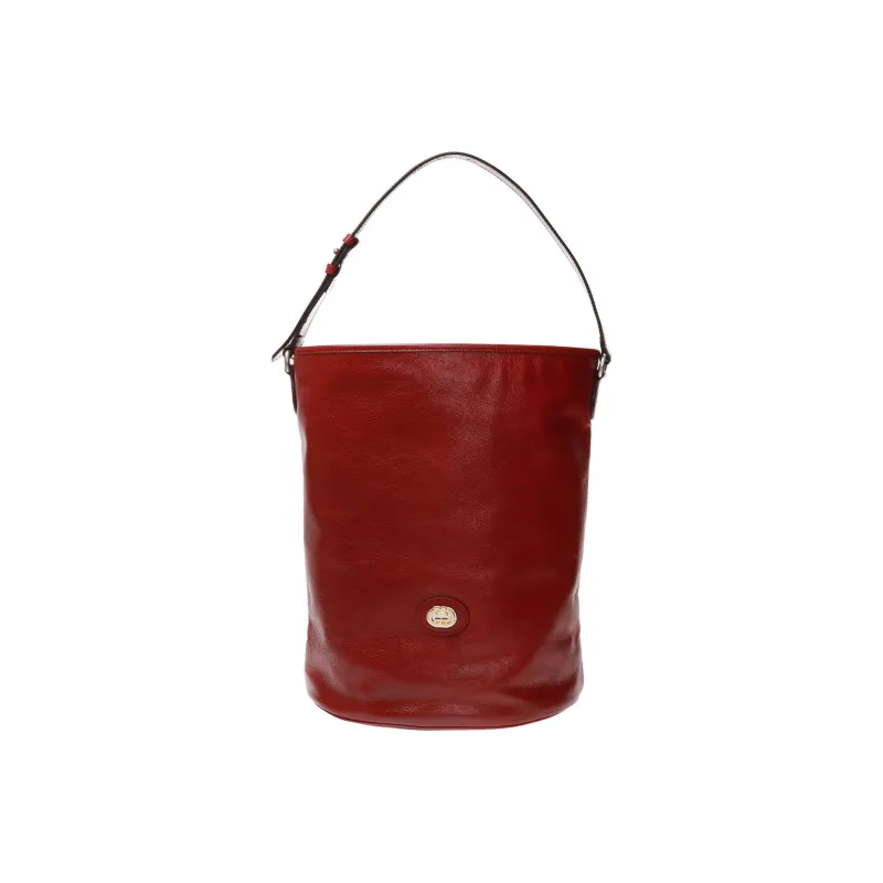 GUCCI Calfskin Hobo Bag Handbag Shoulder Bag Unisex Red-0