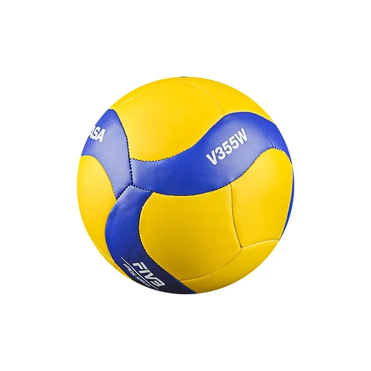 MIKASA PU Size 5 Volleyball Unisex Yellow Blue-1