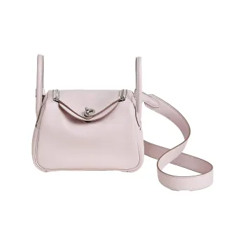HERMES Lindy Swift Calfskin Handbag Shoulder Bag Crossbody Bag Mini Women's Dream Purple/Gold Brown