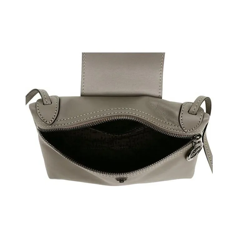 LONGCHAMP Le Pliage Xtra Cow Leather Pochette, Shoulder Bag, Crossbody Bag Women's Dove Color-3
