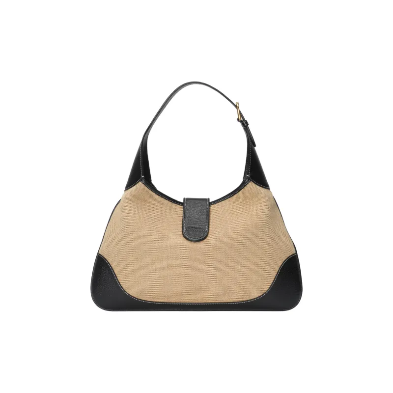 GUCCI Aphrodite Canvas With Leather Canvas Bag Handbag Shoulder Bag Medium Size Women's Beige/Black-7