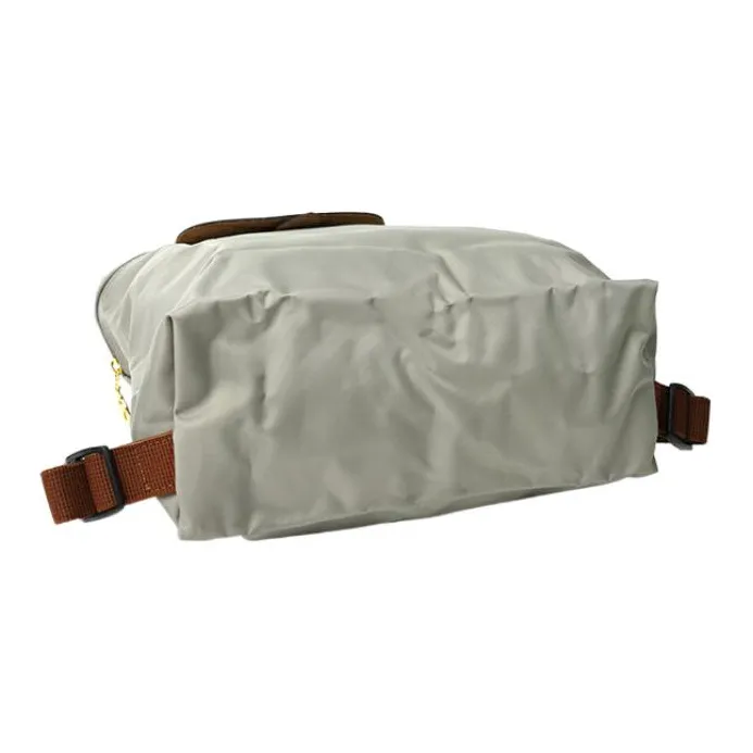 LONGCHAMP Le Pliage Recycled Canvas With Leather Trim Backpack Regular Women's Streptopelia Gray-3