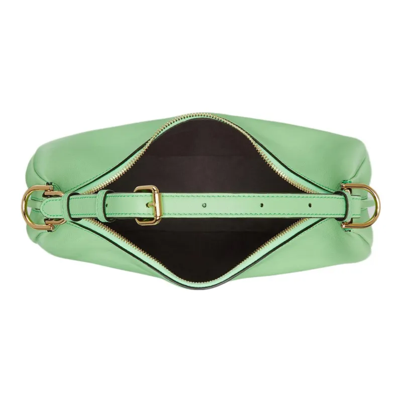 FENDI Fendigraphy Cow Leather Shoulder Bag, Handbag, Shoulder Bag Trumpets Women's Green-4