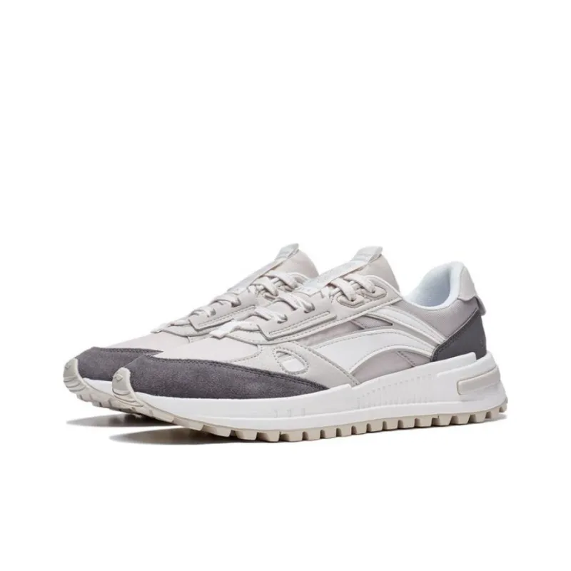 LiNing Wind Rider 2.0 Anti Slip Wear Resistant Low Top Sports Casual Shoes Men's Bellflower Grey-2
