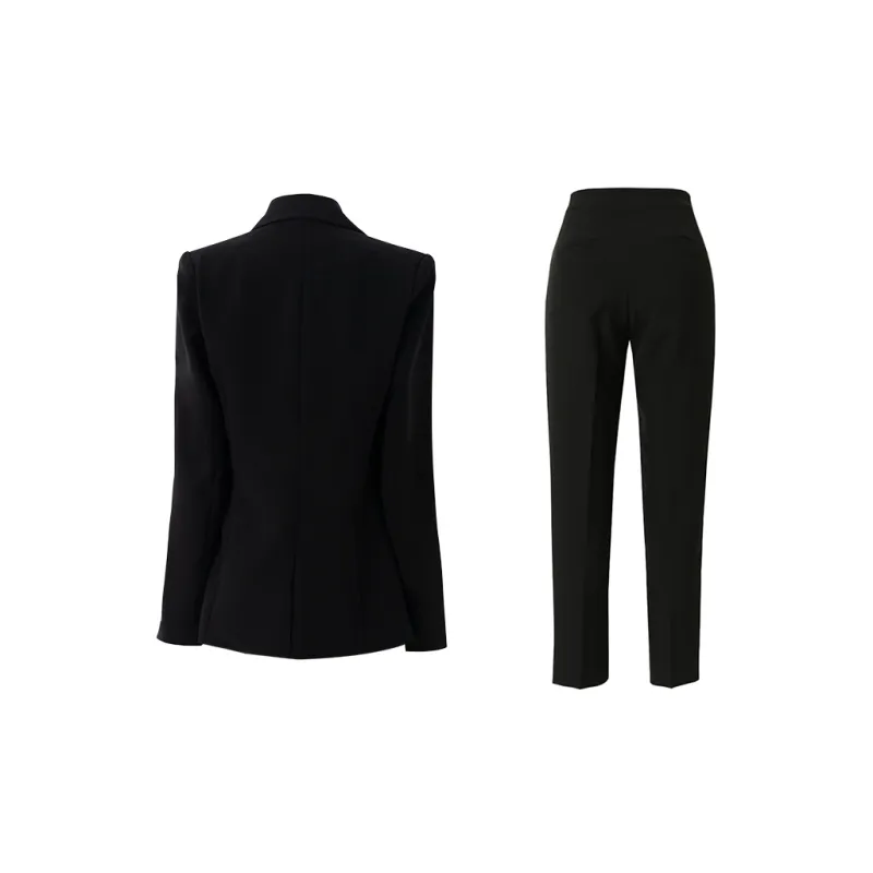 SOON FLOWER Casual Suit Women's Black-1