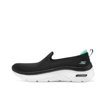 Skechers Go Walk Arch Fit Anti Slip Wear Resistant Low Top Casual Shoes Women's Black Cyan