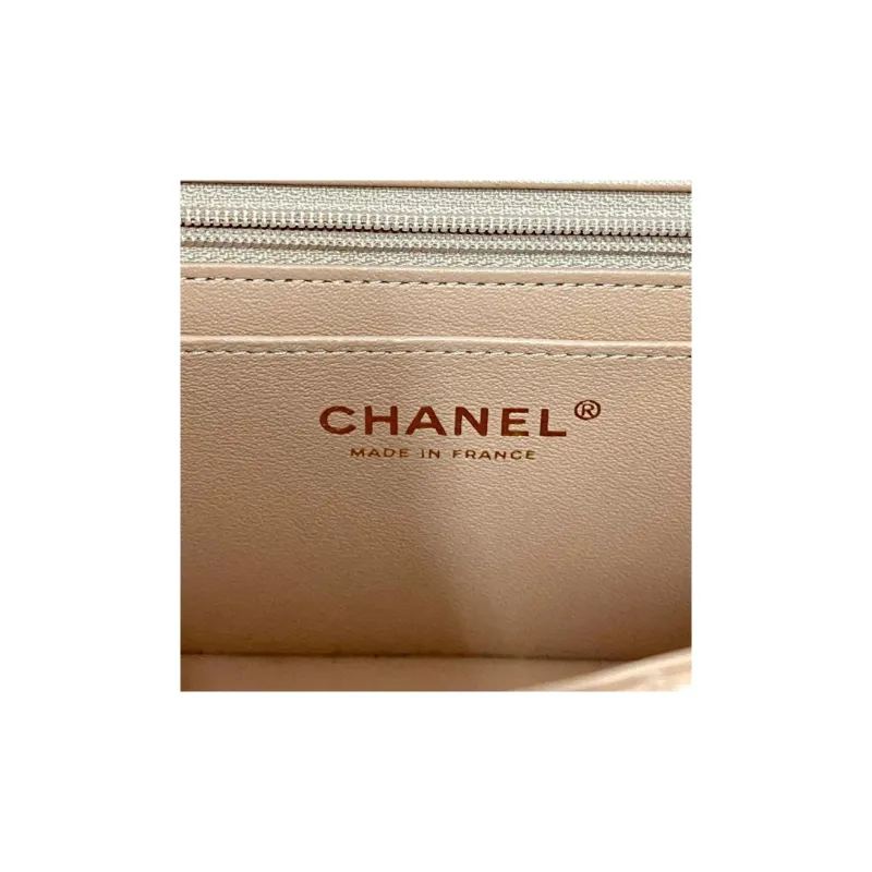 CHANEL Classic Flap CF Lambskin Lipstick Bag Handbag Shoulder Bag Crossbody Bag Mini Women's Nude Pink-4