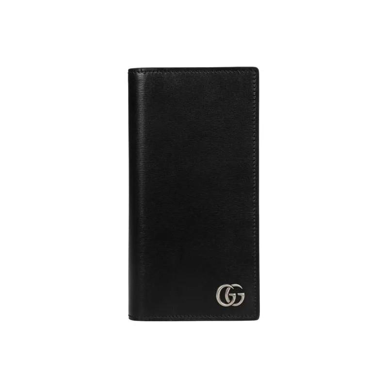 GUCCI GG Marmont Smooth Cow Leather Document Wallet Regular Men's Black-0