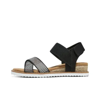 Skechers Desert Kiss Cross Strap Casual Sandal 'Brown Black' Women's