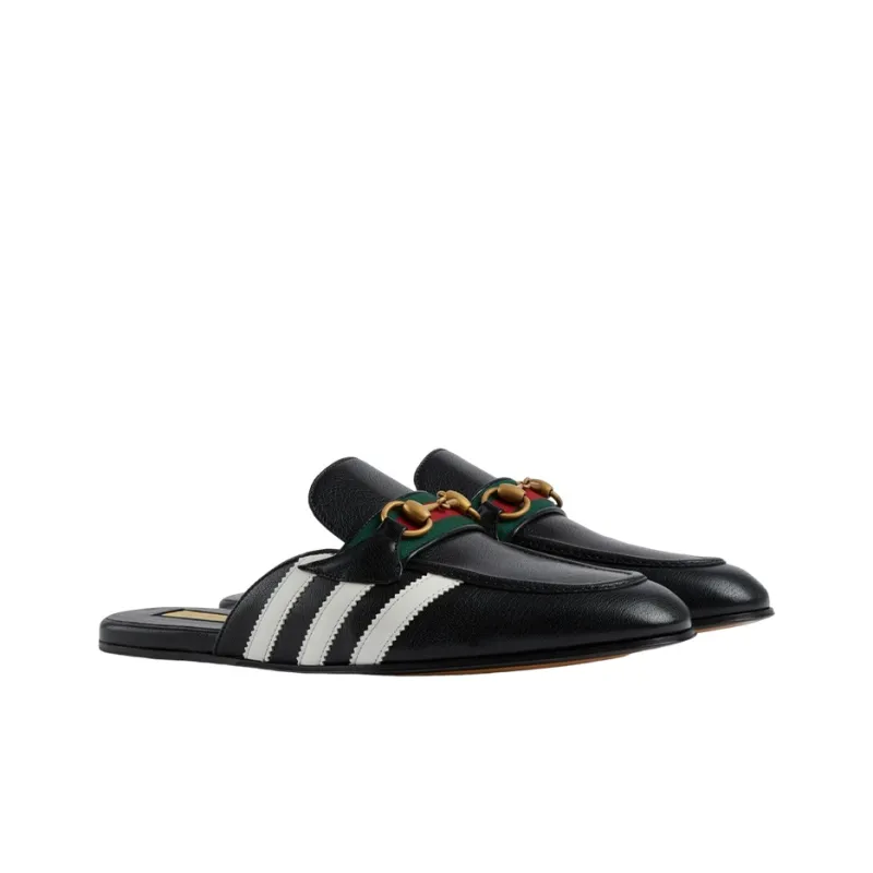 GUCCI Adidas X GUCCI Horsebit Slipper 'Black'-1