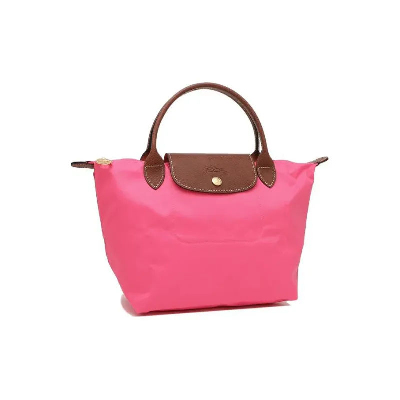 LONGCHAMP Canvas With Leather Trim Canvas Bag, Dumpling Bag, Handbag Small Size Women's Candy Pink-1