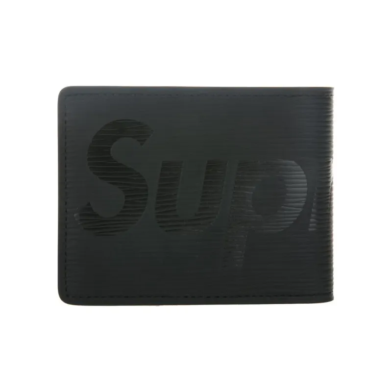 LOUIS VUITTON Supreme Collaboration Epi Leather Card Holder, Wallet Men's Black-2
