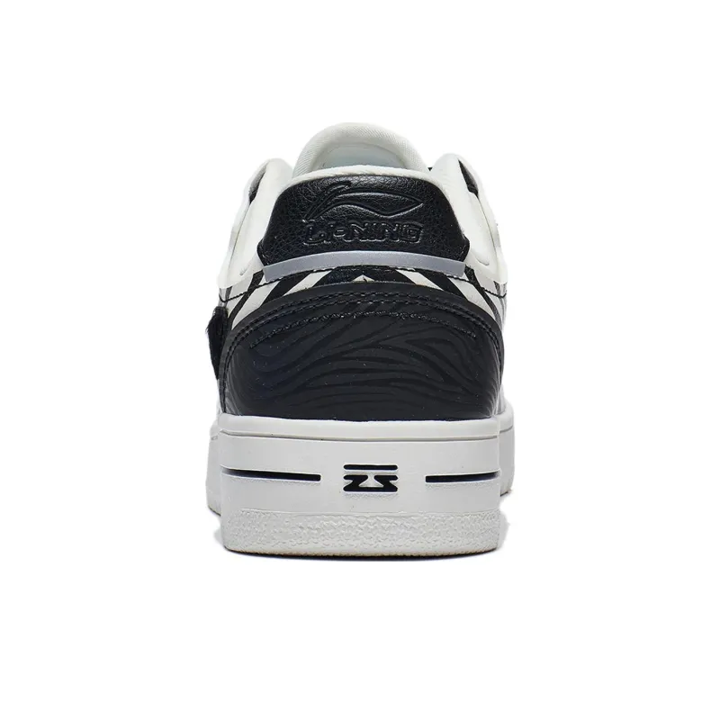 LiNing Tianji Slip Resistant Cushioning Abrasion Resistant Low Top Skateboard Shoes Women's White Black-5