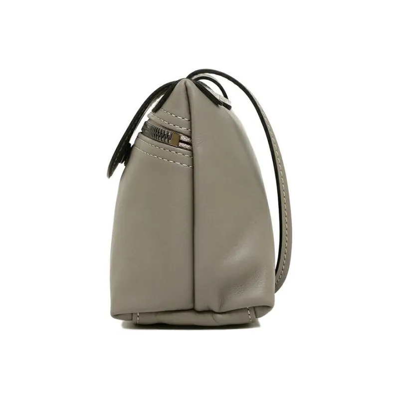 LONGCHAMP Le Pliage Xtra Cow Leather Pochette, Shoulder Bag, Crossbody Bag Women's Dove Color-2