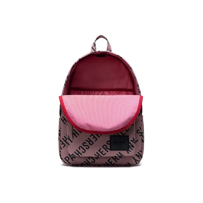 Herschel Polyester Backpack Large Size Unisex All Over Logo Pink-2