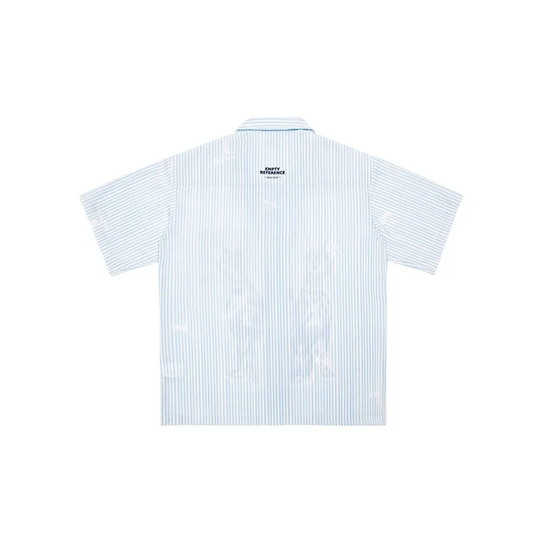 EMPTY REFERENCE Shirts Unisex Blue White Stripes-1