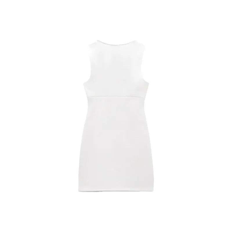 ZARA Sleeveless Dresses Women's White-1