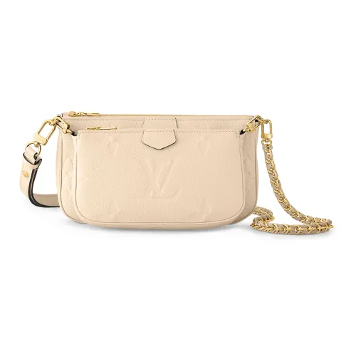 LOUIS VUITTON Multi Pochette Accessories Creme Beige