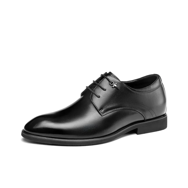 AOKANG Dress Shoes Men Low Top Black-1