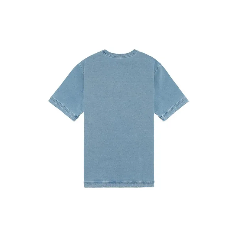 LI NING 1990 T Shirts Men Soft Matte Blue-1