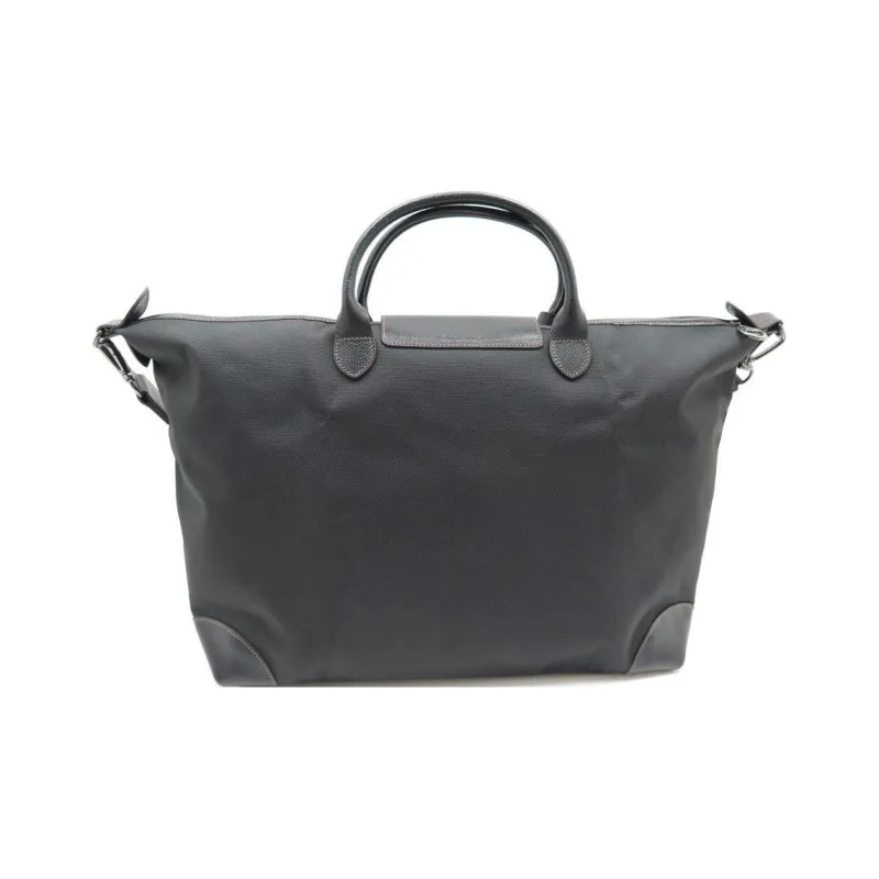 LONGCHAMP Boxford Fabric Dumpling Bag, One Shoulder Handbag Tubas Unisex Black-5