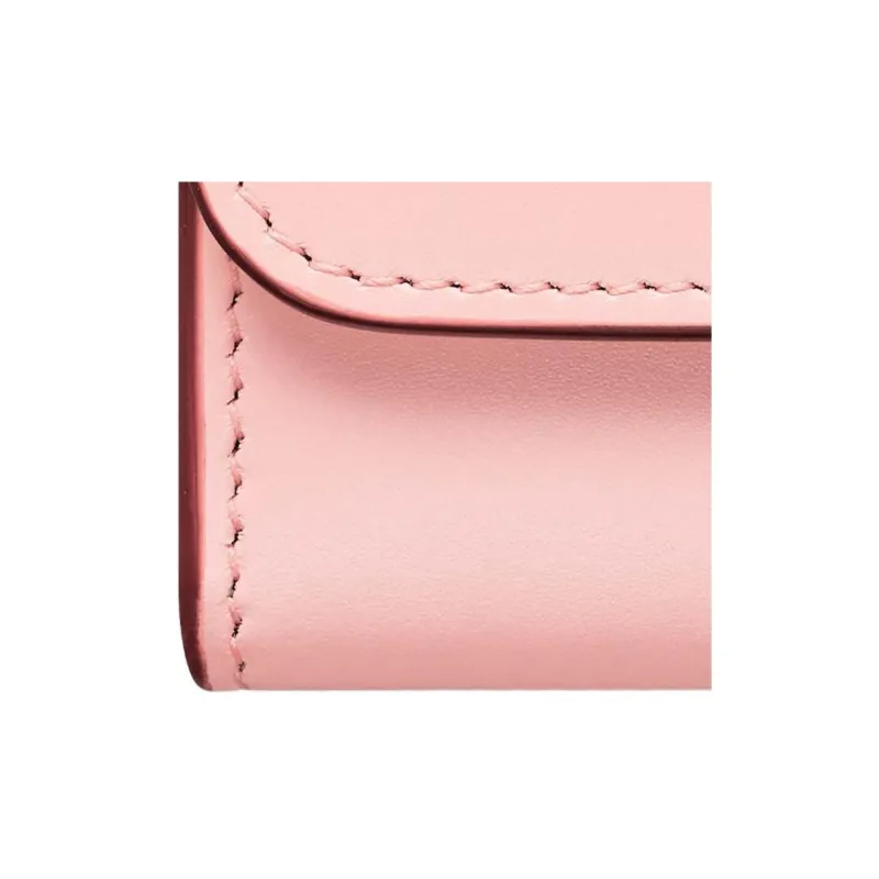 CARTIER Calfskin Wallet Mini Women's Pink-5