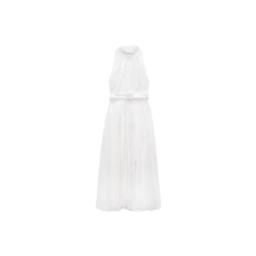 ZARA Sleeveless Dresses Women's Frosted White