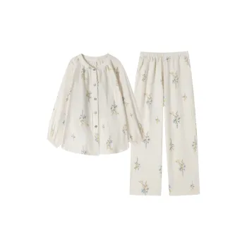 ZumashL Loungewear & Sleepwear Set Women's Beige Yellow