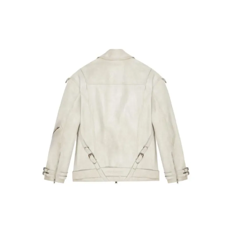 GIVENCHY Leather Jacket Women's White-1