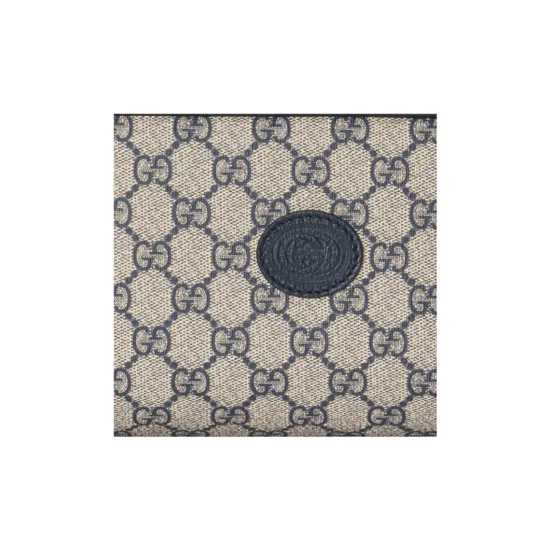 GUCCI Canvas With Leather Binding Clutches Toiletry Bags Unisex Beige/Blue-7