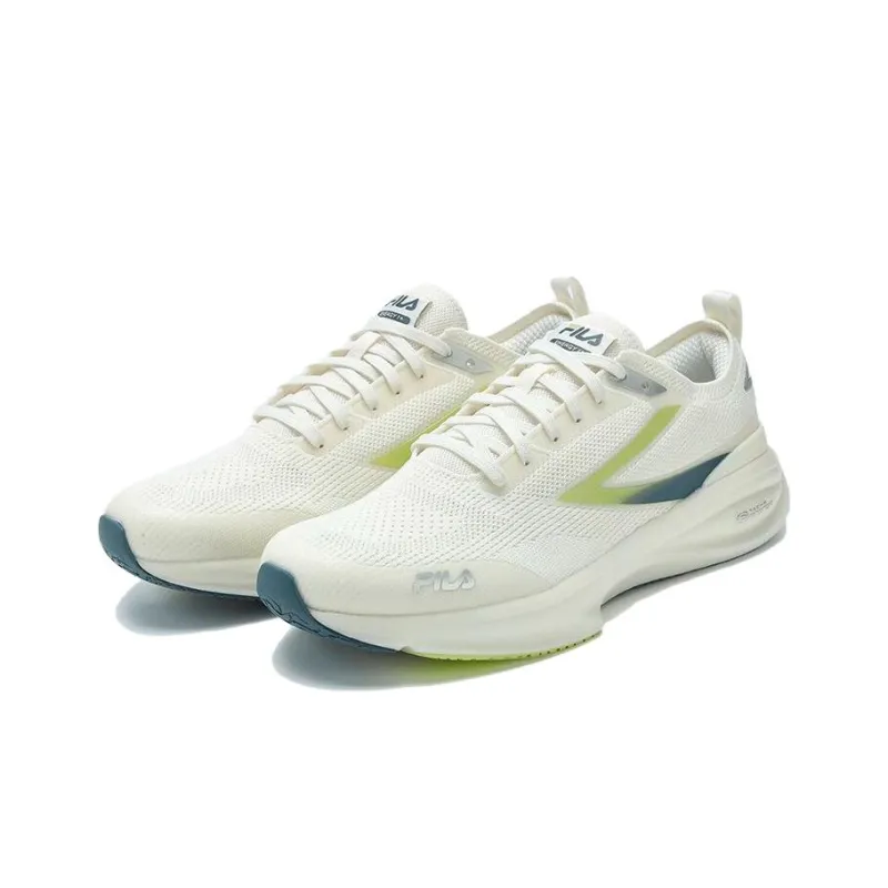 FILA ENERGY 1+ Cushioning Anti Slip And Wear Resistant Low Top Casual Running Shoes Men's White Green-1