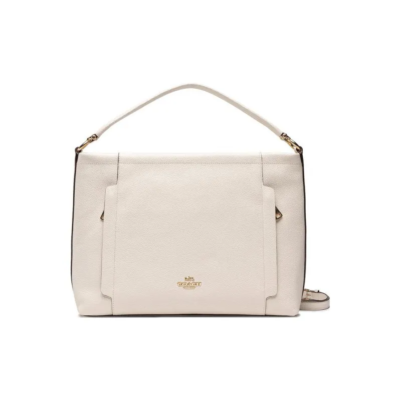 COACH Scout Pebbled Leather Hobo Bag Shoulder Bag Handbag Large Size Women's White-1