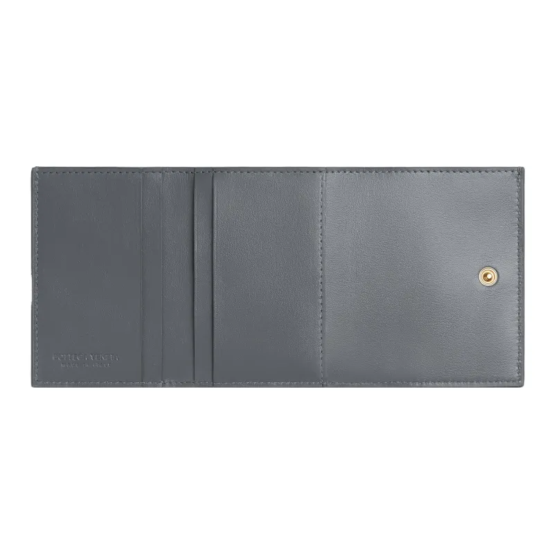 Bottega Veneta Sheepskin With Cow Leather Wallet Women's Lightning Grey-2