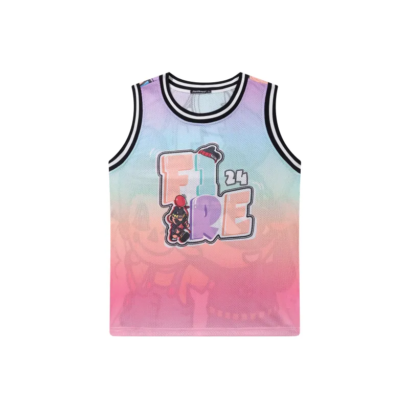 FireMonkey Basketball Jerseys Unisex Pink-1