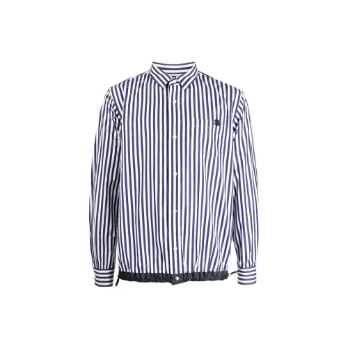 Sacai Shirts Men Blue/White