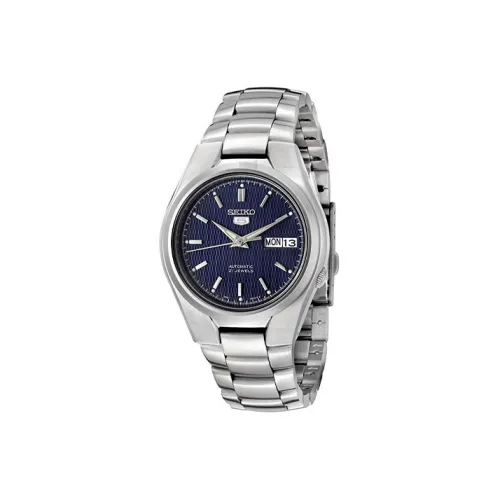 SEIKO Automatic Mechanical Movement Stainless Steel Strap Watch 37mm Unisex Blue Dial