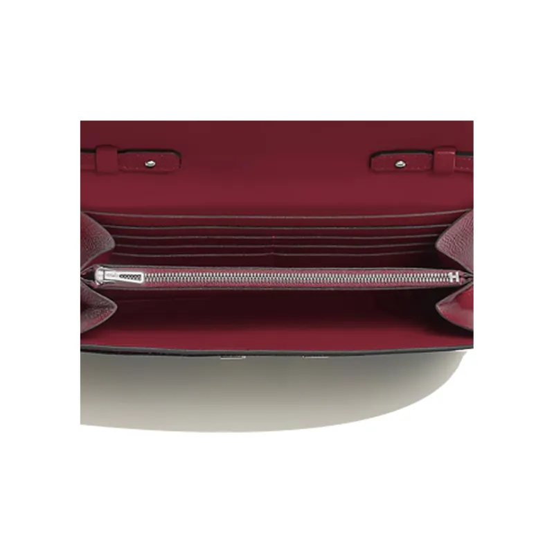HERMES Constance Long To Go Epsom Calfskin Wallets Handheld Shoulder Bag Crossbody Bag Women's B5 Rubis Gemstone Red-3