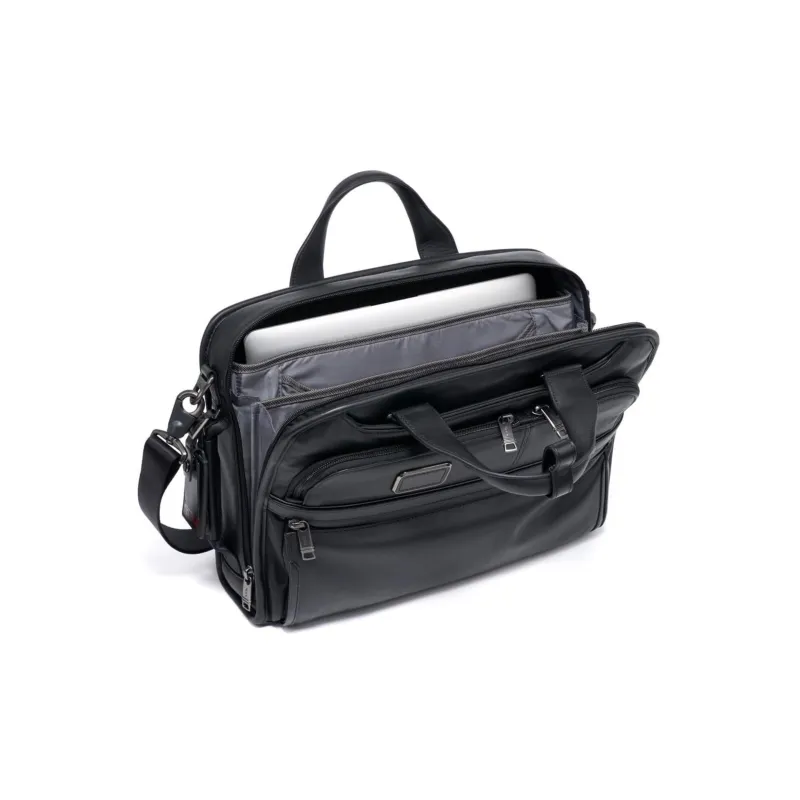 TUMI Cow Leather Briefcases Handbags Regular Men's Black-2